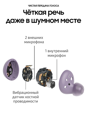 Наушники Samsung Galaxy Buds 2 фиолетовый купить по привлекательной цене 8 200 ₽ - вид 11 миниатюра