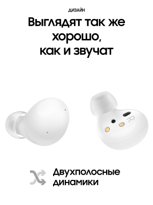 Наушники Samsung Galaxy Buds 2 белый купить по привлекательной цене 8 200 ₽ - вид 5 миниатюра