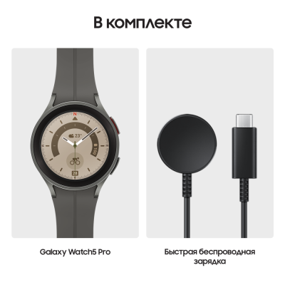 Смарт-часы Samsung Galaxy Watch 5 титан серый купить по привлекательной цене 23 500 ₽ - вид 33 миниатюра