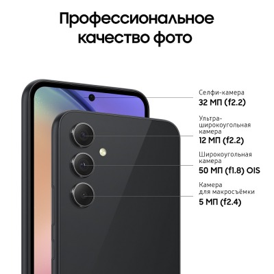 Смартфон Samsung Galaxy A54 6/128 Гб графит купить по привлекательной цене 34 000 ₽ - вид 25 миниатюра