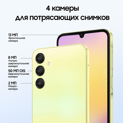 Смартфон Samsung Galaxy A25 6/128 Гб желтый купить по привлекательной цене 20 500 ₽ - вид 23 миниатюра