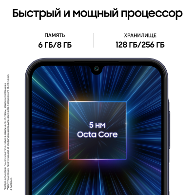 Смартфон Samsung Galaxy A25 6/128 Гб темно-синий купить по привлекательной цене 20 500 ₽ - вид 25 миниатюра