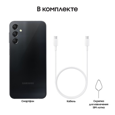 Смартфон Samsung Galaxy A24 4/128 Гб черный купить по привлекательной цене 19 500 ₽ - вид 31 миниатюра